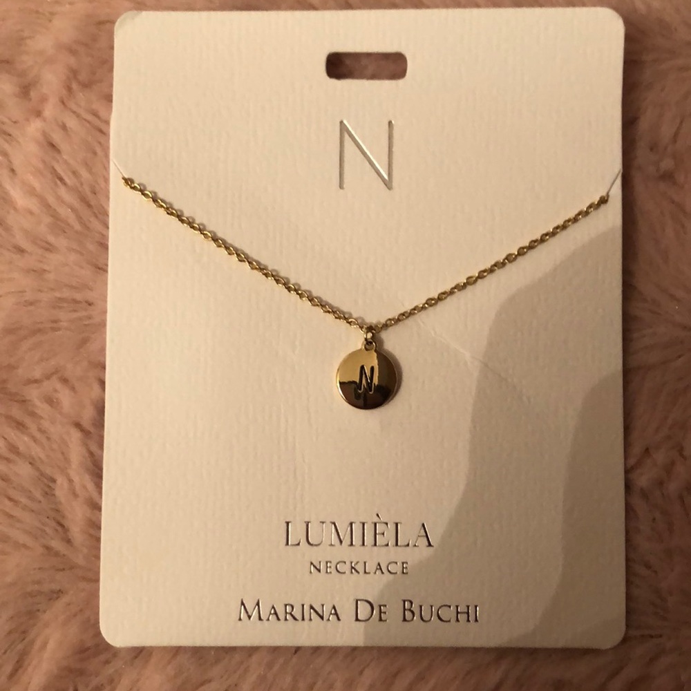 Brand New Lumiéla Marina De Buchi Initial Necklace (N)